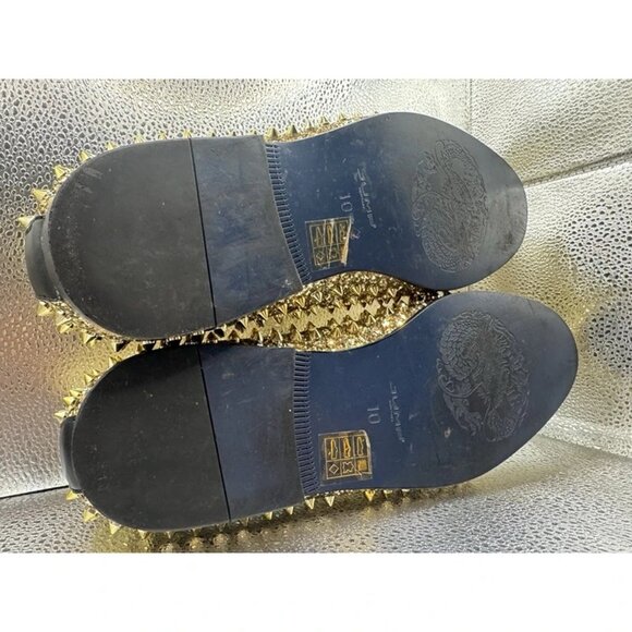 RARE 🚀‎ Size 10 - J75 By Jump Luxor Gold Spike Studded Men's Slip Ons - Picture 11 of 12